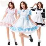 メイド服 コスプレ 3点セット 2way メイド ハロウィン コスプレ衣装 大人 コスチューム レディース ワンピース メイド コスプレ エンジェル 可愛いワンピ 仮装 かわいい コスプレ衣装 大人用 イベント 忘年会 新年会 定番 オススメ ピンク ブラック ブルーd1290s1s1t2