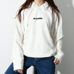 【P5倍&MAX2000円クーポン】JILSANDER ジルサンダー パーカー コットン スウェット ロゴ HOODIE レディース JILSANDER+ WHITE ホワイト JPPT707512WT248608 プレゼント ギフト オススメ