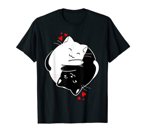 カワイイかわいい眠っている赤ちゃん黒と白の陰陽猫 Kawaii Baby Yin Yang Cats Tシャツ　日用品　雑貨　文房具　文具　手芸　趣味　プレゼント　入学祝い