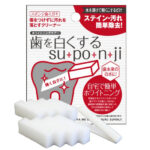 歯を白くする su・po・n・ji スポンジ 歯みがき 歯を白くするスポンジ スポンジ オーラルケア ホワイトニング 白い歯 デンタルケア　ミュー